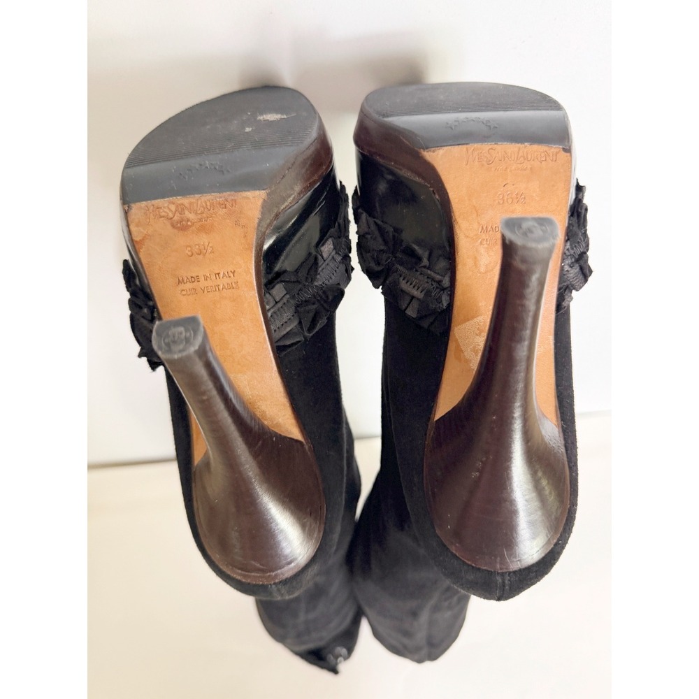 Yves Saint Laurent Tom Ford Fall 2002 Runway Thigh High Suede Boots 36.5 - Picture 7 of 9